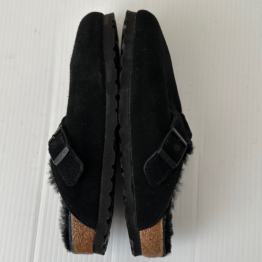 Birkenstock NWOB Boston Shearling Clogs Black, 6-6.5 (37) - Picture 6 of 12